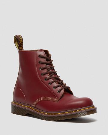 Botas con Cordones Dr Martens 1460 Vintage Made in England Hombre Rojos | MX 270EBC